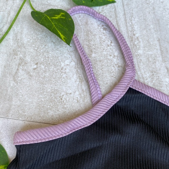 Kuromi Sanrio LARGE NWT Y2K Crop Top Tank Summer Embroidered Hello Kitty Black - Picture 5 of 10